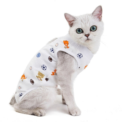 Female Cat Breathable And Anti-Licking Sterilization Clothing, Size: S(Football)-garmade.com