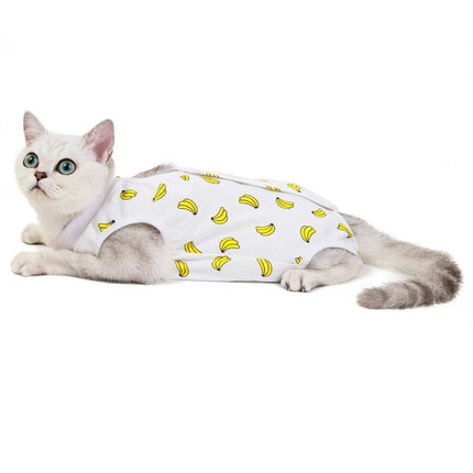 Female Cat Breathable And Anti-Licking Sterilization Clothing, Size: L(Banana)-garmade.com