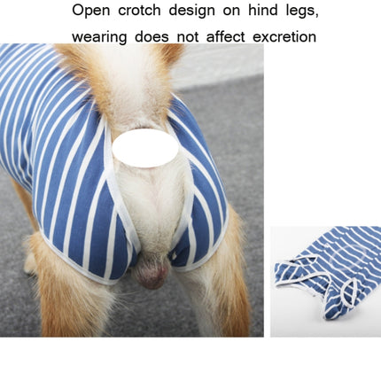 Pet Sterilization Surgical Gown Highly Elastic And Breathable Postoperative Nursing Clothes, Size: XS(Stripe)-garmade.com