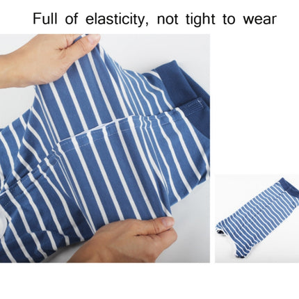 Pet Sterilization Surgical Gown Highly Elastic And Breathable Postoperative Nursing Clothes, Size: S(Stripe)-garmade.com