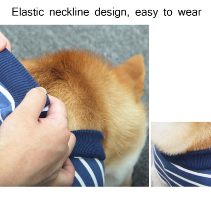 Pet Sterilization Surgical Gown Highly Elastic And Breathable Postoperative Nursing Clothes, Size: S(Stripe)-garmade.com