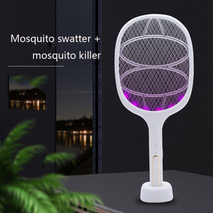 SY-D2012 Intelligent Mosquito Swatter Home Indoor Wireless LED Mosquito Killer(Black)-garmade.com