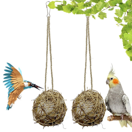 3 PCS Parrot Toy Sepak Takraw Cotton Bite Ball Relieves Boredom And Prevents Biting Hair, Specification: 8cm-garmade.com