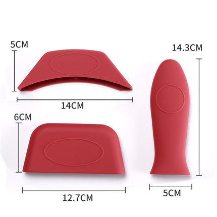 3 PCS / Set Silicone Kitchen Insulation Pad Set(Red)-garmade.com
