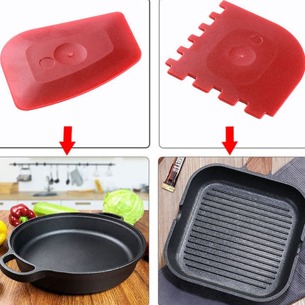 3 PCS / Set Silicone Kitchen Insulation Pad Set(Red)-garmade.com