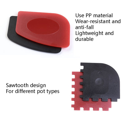 8 PCS / Set Silicone Kitchen Insulation Pad Set(Black Red)-garmade.com