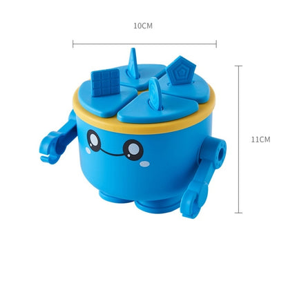 2 PCS Children Cartoon Silicone Ice Tray Homemade Ice Cream Mold, Specification: Robot (Blue)-garmade.com