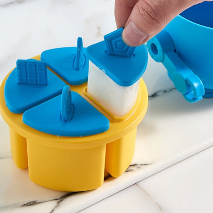 2 PCS Children Cartoon Silicone Ice Tray Homemade Ice Cream Mold, Specification: Robot (Blue)-garmade.com