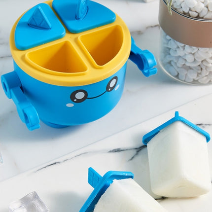 2 PCS Children Cartoon Silicone Ice Tray Homemade Ice Cream Mold, Specification: Robot (Blue)-garmade.com