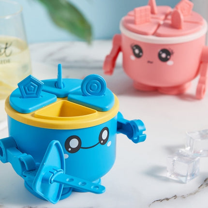 2 PCS Children Cartoon Silicone Ice Tray Homemade Ice Cream Mold, Specification: Robot (Blue)-garmade.com