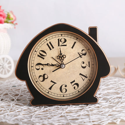 2 PCS G52 Retro European Nostalgic Alarm Clock Room Decoration Quiet Clock(Black)-garmade.com