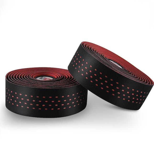 WEST BIKING Bicycle PU Non-Slip Handlebar Strap(Red)-garmade.com