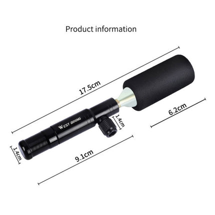 WEST BIKING YP0711083 Multifunctional Bicycle Tire Repair Tool Portable Inflator Emergency Riding Equipment, Colour: Black Without Gas Cylinder-garmade.com