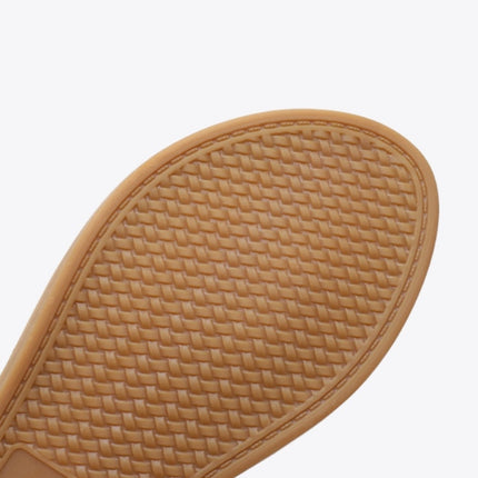 Ladies Summer Bohemian Roman Sandals Seaside Flat Beach Shoes, Size: 40(Apricot)-garmade.com