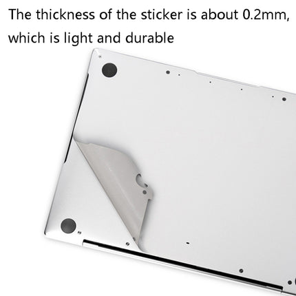 JRC 4 in 1 Computer Upper Cover + Lower Cover + Full Support Sticker + Touch Sticker Film Notebook Shell Protective Film For Huawei Matebook X Pro 2019 / 2020 (Silver)-garmade.com