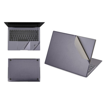 JRC 4 in 1 Computer Upper Cover + Lower Cover + Full Support Sticker + Touch Sticker Film Notebook Shell Protective Film For Huawei Matebook X Pro 2019 / 2020 (Gray)-garmade.com
