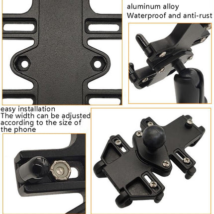 N-STAR NJN001 Motorcycle Bicycle Compatible Mobile Phone Bracket Aluminum Accessories Riding Equipment(With M10 Ball)-garmade.com