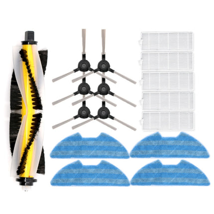 Sweeper Accessories For Proscenic 811GB 911S, Specification： 1 Main Brush+3 Pair Side Brush+5 Filter+4 Rags-garmade.com