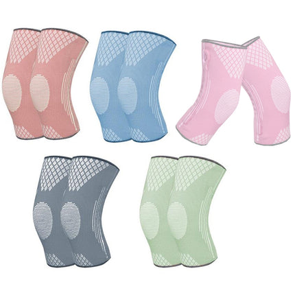 Sports Knee Pads Training Running Knee Thin Protective Cover, Specification: S(Pink Silicone Non-slip)-garmade.com