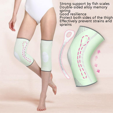 Sports Knee Pads Training Running Knee Thin Protective Cover, Specification: S(Light Gray Silicone Non-slip)-garmade.com