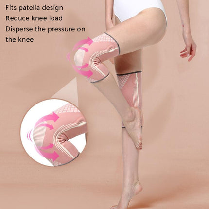 Sports Knee Pads Training Running Knee Thin Protective Cover, Specification: M(Sakura Powder )-garmade.com