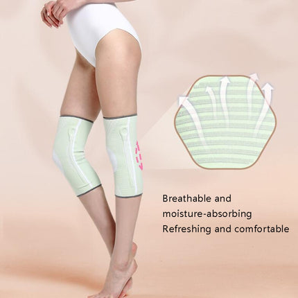 Sports Knee Pads Training Running Knee Thin Protective Cover, Specification: M(Pink Silicone Non-slip)-garmade.com