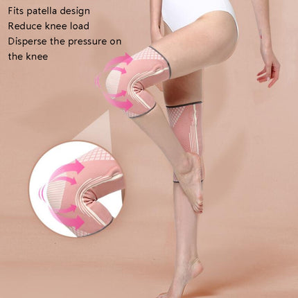 Sports Knee Pads Training Running Knee Thin Protective Cover, Specification: L(Sakura Powder )-garmade.com