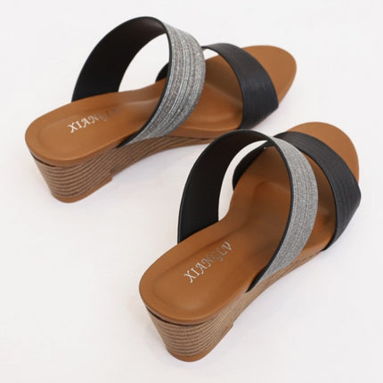 Ladies Sandals And Slippers Fashionable Outer Wear Platform High Heels, Size: 36(Black)-garmade.com