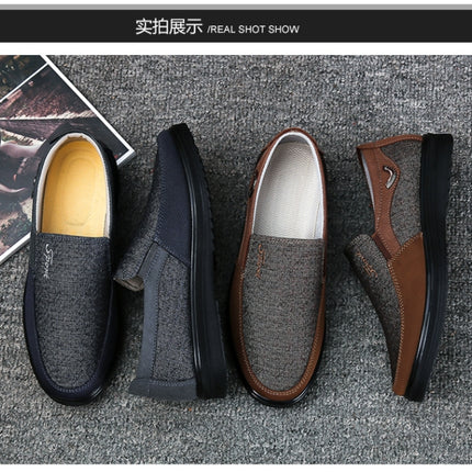 Low-cut Business Casual Soft Soles Flat Shoes for Men, Shoe Size:38(Black)-garmade.com