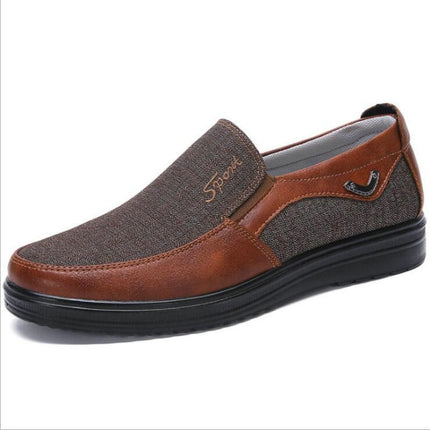 Low-cut Business Casual Soft Soles Flat Shoes for Men, Shoe Size:38(Black)-garmade.com