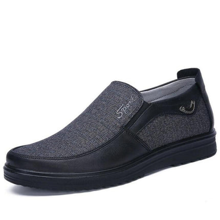 Low-cut Business Casual Soft Soles Flat Shoes for Men, Shoe Size:50(Black)-garmade.com