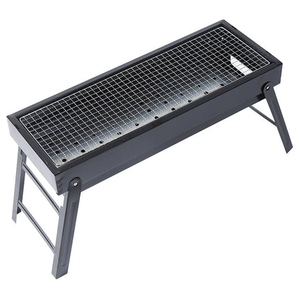 Wrought Iron Barbecue Thickened Folding Barbecue 63.5x42x48cm-garmade.com