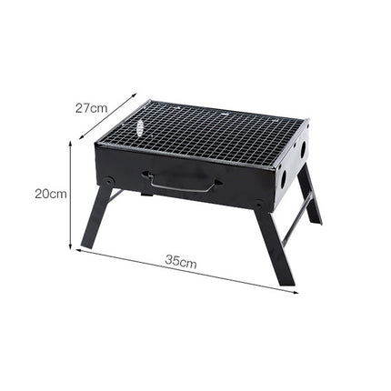 Wrought Iron Barbecue Thickened Folding Barbecue 36x28.5x7cm-garmade.com