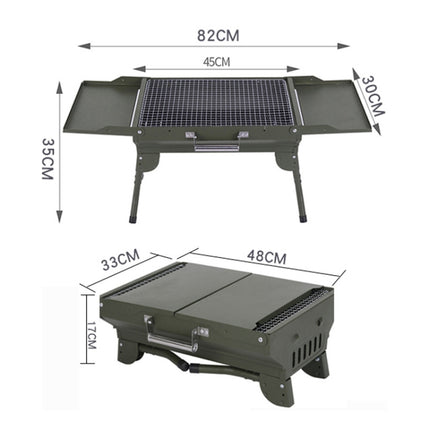Outdoor Folding Barberry Camping Portable Oven Home Stainless Steel BBQ,Size:82x35x30cm-garmade.com