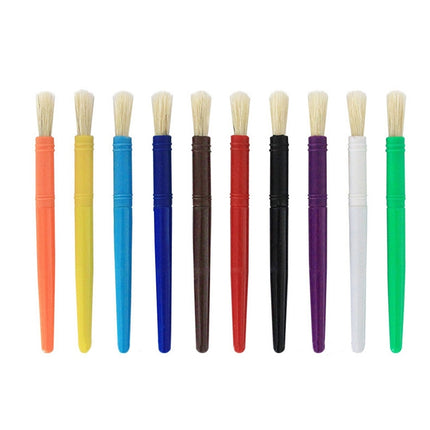 Children Plastic Pen Cup Bristles Graffiti Painting Brush Set, Specification: HB-5 + 5 Light Colors-garmade.com