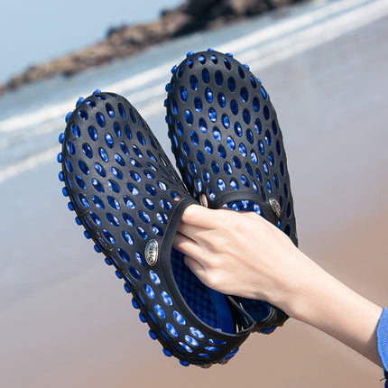 PVC + EVA Material Wading Beach Shoes Couple Breathable Slippers, Size: 41(Black)-garmade.com