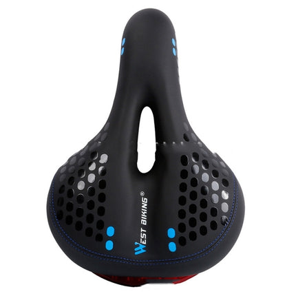 WEST BIKING YP0801083 Bicycle Taillight Thickened Soft And Comfortable Mountain Bike Seat Cushion(Black Blue)-garmade.com