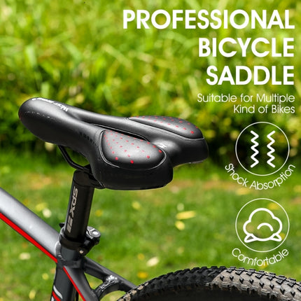 WEST BIKING YP0801086 Silicone Thickened Soft And Comfortable Bicycle Seat(Black Blue)-garmade.com