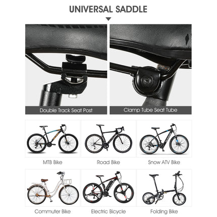 WEST BIKING YP0801086 Silicone Thickened Soft And Comfortable Bicycle Seat(Black Red)-garmade.com