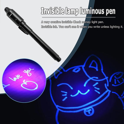 10 PCS Creative Magic UV Light Invisible Ink Pen Marker Pen(Purple)-garmade.com