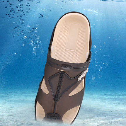 Summer Men Slippers Beaches Waterproof Upstream Breathable Sandals, Size: 43(Dark Blue)-garmade.com