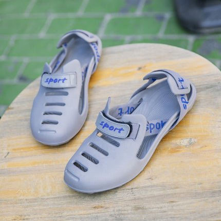 Men Beach Sandals Summer Sport Casual Shoes Slippers, Size: 42(Gray)-garmade.com
