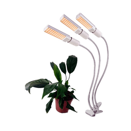LED Plant Growth Full Spectral Fill Light E27 Clip Plant Lamp Indoor Corn Light, Without Power Adapter, Power: 3 Heads-garmade.com