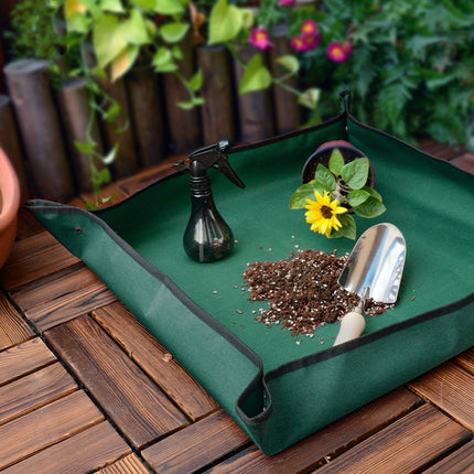 Balcony Green Planting Pots Change Soil Operation Floor Mats Home Planting Mix Soil Shifting Water Seepage Mat, Specification: 75x75cm-garmade.com