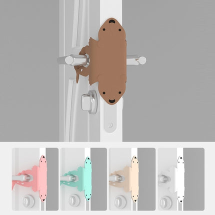5 PCS Cartoon Bear Bedroom Door Mute Lock Closed Door Anti-collision Protection Cushion(White)-garmade.com