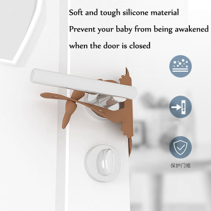 5 PCS Cartoon Bear Bedroom Door Mute Lock Closed Door Anti-collision Protection Cushion(Coffee)-garmade.com