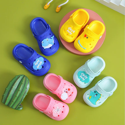 2 PCS Non-Slip Soft Bottom Hole Slippers For Children, Size: 21/22(Blue)-garmade.com