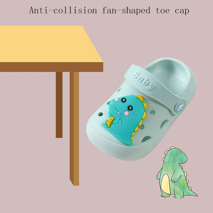 2 PCS Non-Slip Soft Bottom Hole Slippers For Children, Size: 29/30(Green)-garmade.com