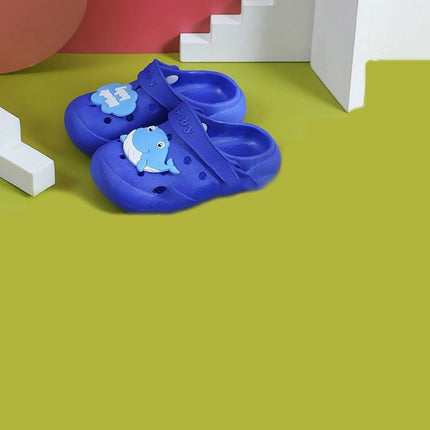 2 PCS Non-Slip Soft Bottom Hole Slippers For Children, Size: 31/32(Blue)-garmade.com