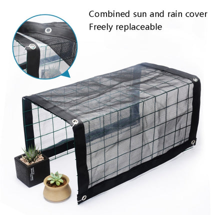 Rainproof Awning Thermal Insulation Round Wire Mesh Flower Stand Sun Shed, Specification: 50x48x36cm-garmade.com